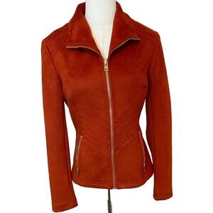 Marc, New York suede like material fitted jacket light and a vintage color  XS
